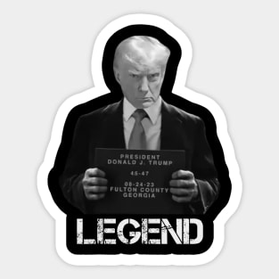 Trump Mugshot Legend Sticker